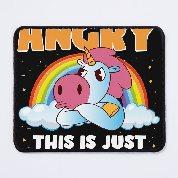 Item preview, Silly Cartoon Angry Unicorn Face designed and sold by Xx4thseasonxX.