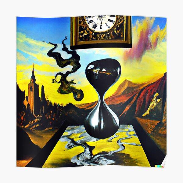 The flow of fluid time by Salvador Dali Poster