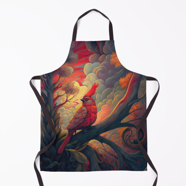 Item preview, pájaro rojo al atardecer designed and sold by OccultDreams.