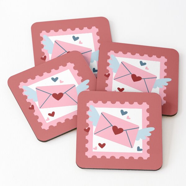 Item preview, Flying Envelope with Wings - Valentine's Day Postage Stamp designed and sold by Gay-Koala.