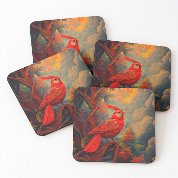 Item preview, pájaro rojo al amanecer designed and sold by OccultDreams.