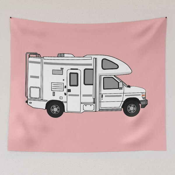 Item preview, Campervan cartoon illustration designed and sold by Misscartoon.