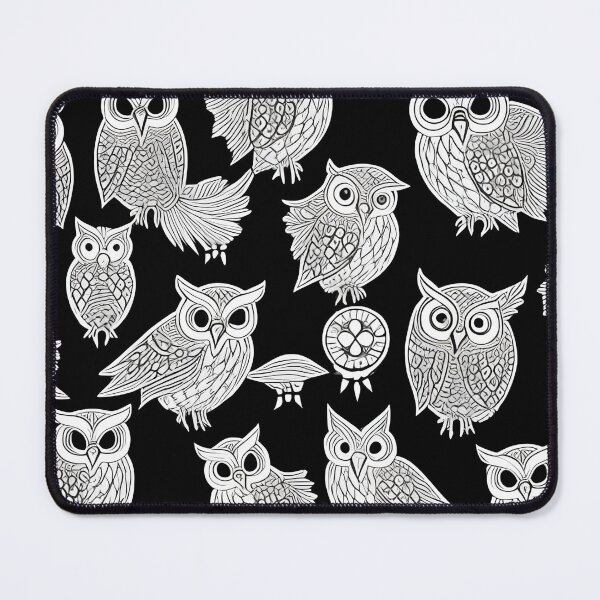 Item preview, Strange Artsy Owl Pattern designed and sold by pinkpapercup.
