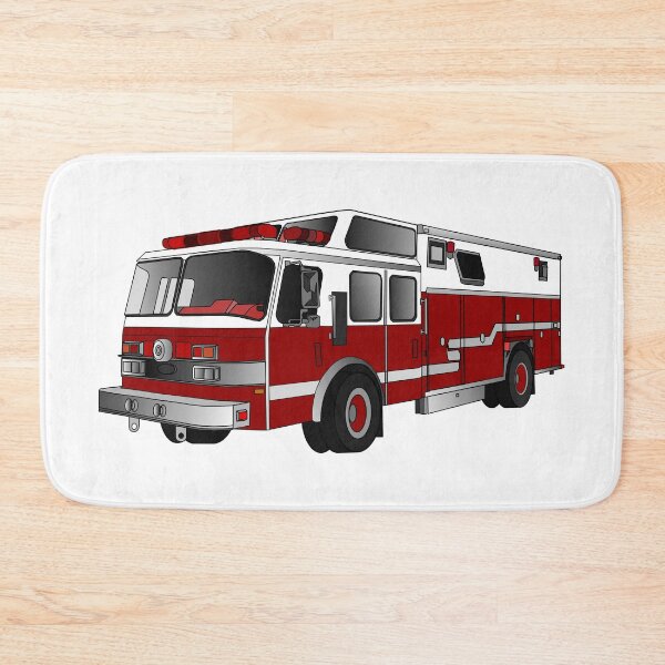 Item preview, Fire engine cartoon illustration designed and sold by Misscartoon.