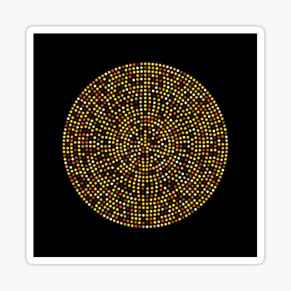 Gold Circle Spots Sticker