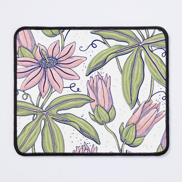 Item preview, Pink Roses and Green Leaves pattern pillow designed and sold by MedEla  ⭐⭐⭐⭐⭐.