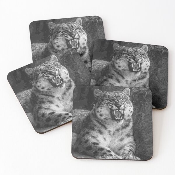 Item preview, Snarling Snow Leopard designed and sold by NaturallyArt.