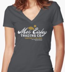 Mos Eisley Trading Co. Women's Fitted V-Neck T-Shirt