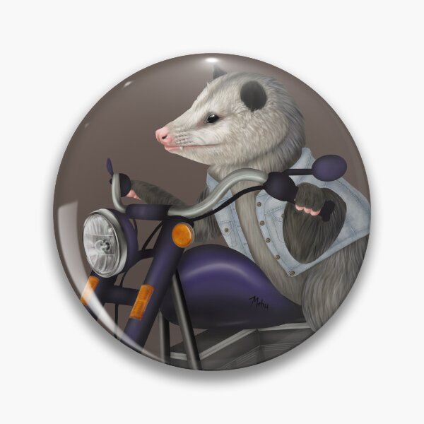 Item preview, Cruising Opossum on a motorcycle designed and sold by Mehu.