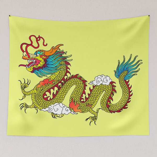Item preview, Yellow Asian Dragon designed and sold by Anthony Seeker.