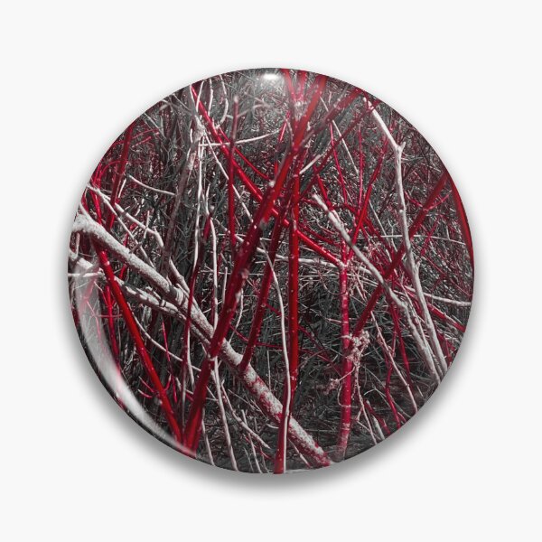 Item preview, Monochrome Red Black and White Nature Shot of Winter Trees designed and sold by KatTheBandit.