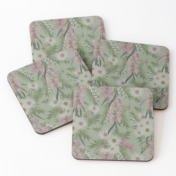 Item preview,  Bottlebrush Country Garden - Vintage Green designed and sold by Sketchbook Designs.