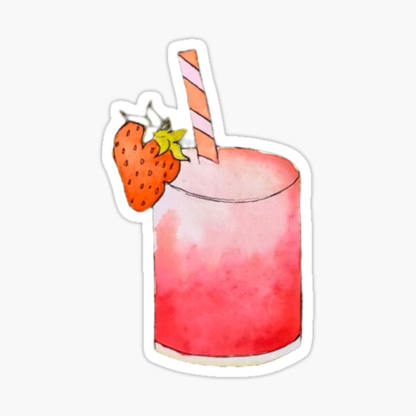Item preview, Strawberry watercolor cocktail  designed and sold by Hueyhuesart.