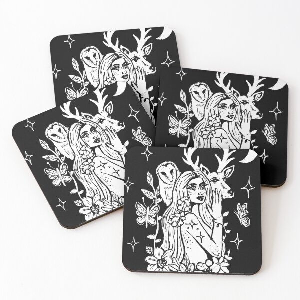 Item preview, Forest Goddess, Owl, Deer, and Moon designed and sold by lunaelizabeth.