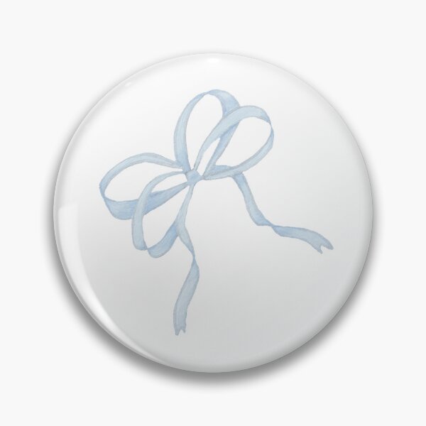 Item preview, Pastel Light Blue Ribbons Tied in Bows Pattern on White designed and sold by Blue Daisy Studio.