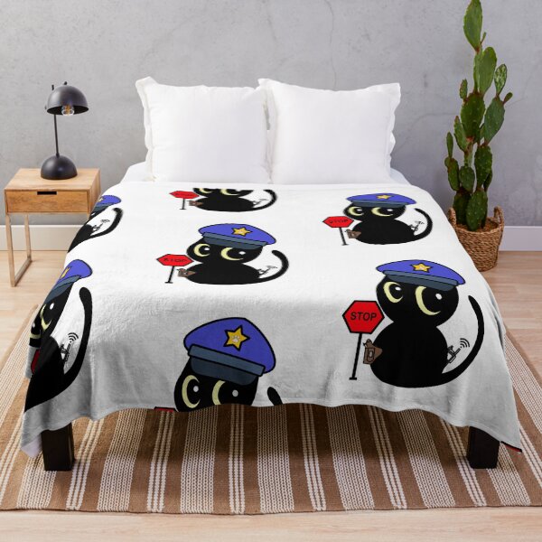 Item preview, Funny Black Cat Police designed and sold by Pet Station.