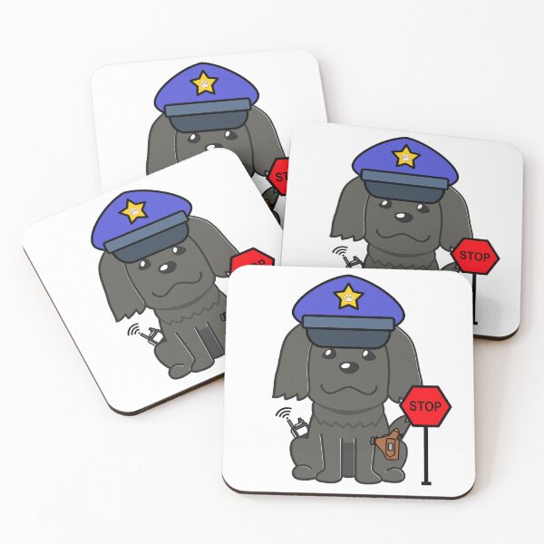 Item preview, Funny Black dog Police designed and sold by Pet Station.