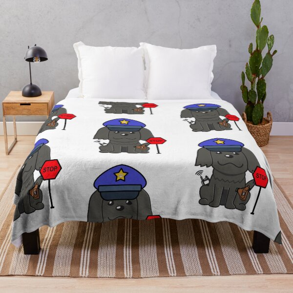 Item preview, Funny Black dog Police designed and sold by Pet Station.