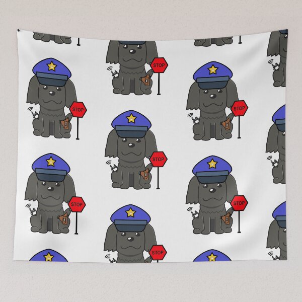 Item preview, Funny Black dog Police designed and sold by Pet Station.