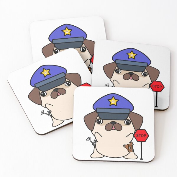 Item preview, Funny Pug Police designed and sold by Pet Station.