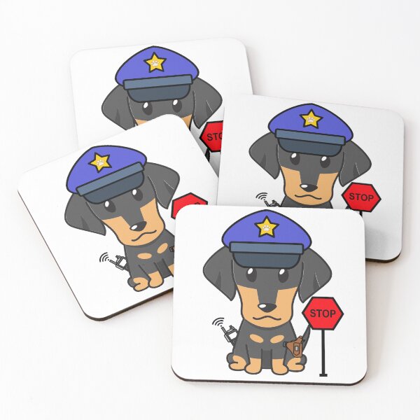 Item preview, Funny Dachshund Police designed and sold by Pet Station.