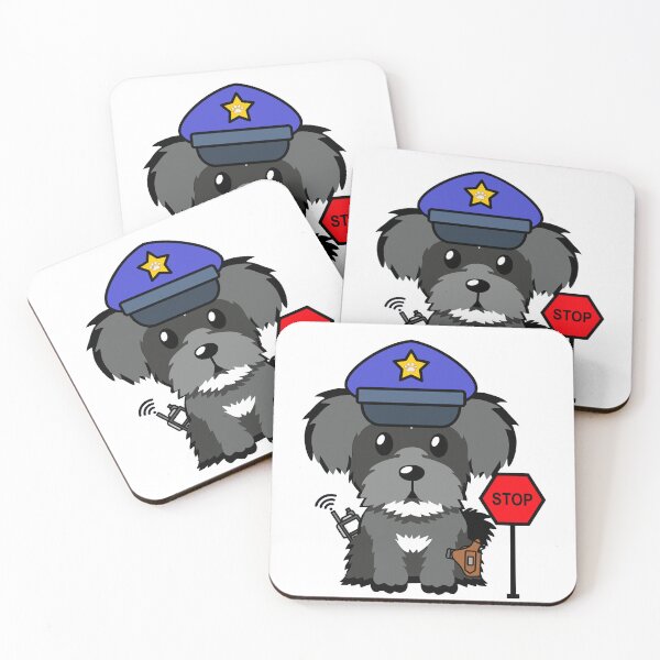 Item preview, Funny Schnauzer Police designed and sold by Pet Station.