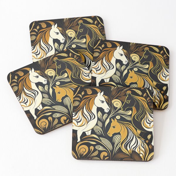Item preview, Beautiful pattern of flowing horses. designed and sold by liana campbell.