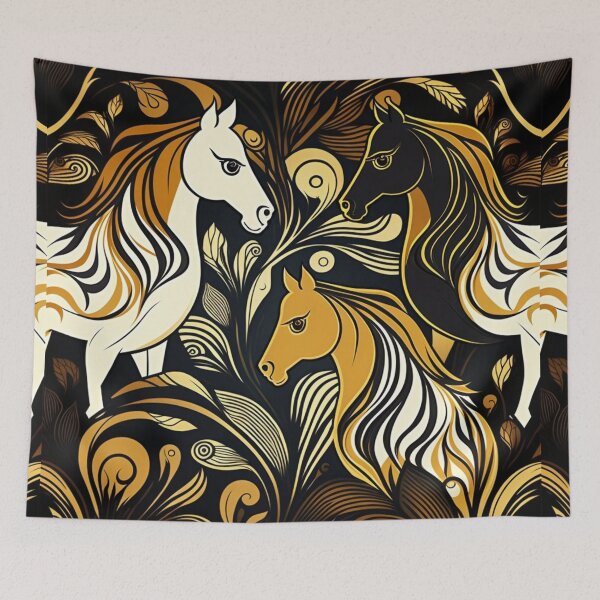 Item preview, Beautiful pattern of flowing horses. designed and sold by liana campbell.