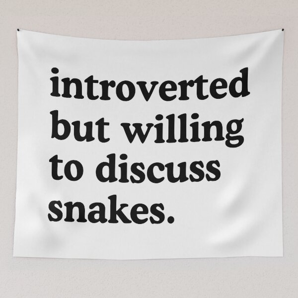Item preview, Introverted But Willing To Discuss Snakes Snake Lover Humor designed and sold by allysmar.