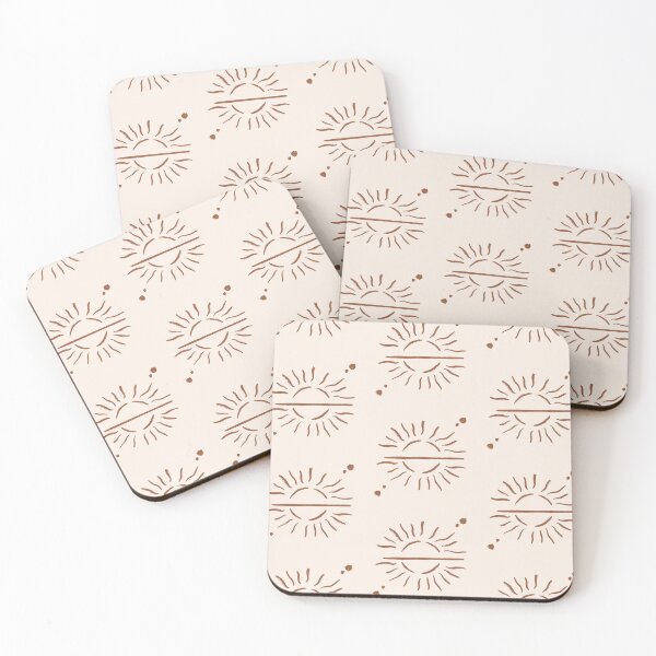 Item preview, Cosmic Sun Polka Dots Design Soft Aesthetic In Muted Colors Cream & Brown designed and sold by scorpiolane.