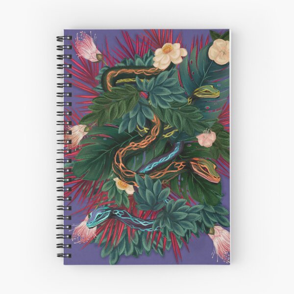 Item preview, Tropical print, snake and flowers  designed and sold by Tateillustrate.