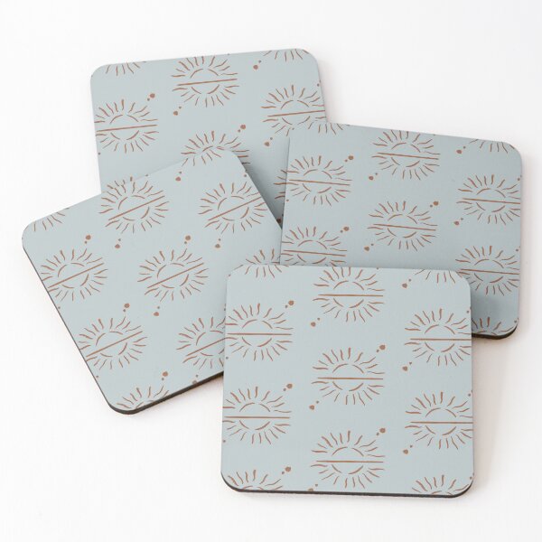 Item preview, Cosmic Sun Polka Dots Design Soft Aesthetic In Muted Colors Deep Blue & Brown designed and sold by scorpiolane.