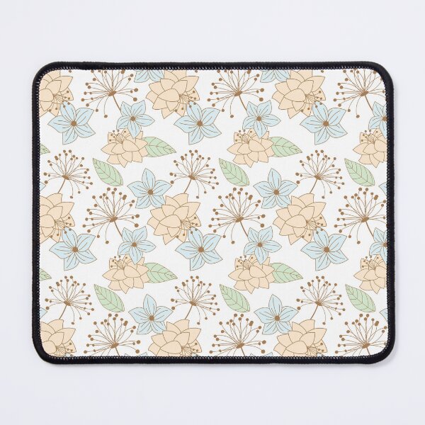 Item preview, Green leaves Orange Blue roses Pattern designed and sold by MedEla  ⭐⭐⭐⭐⭐.