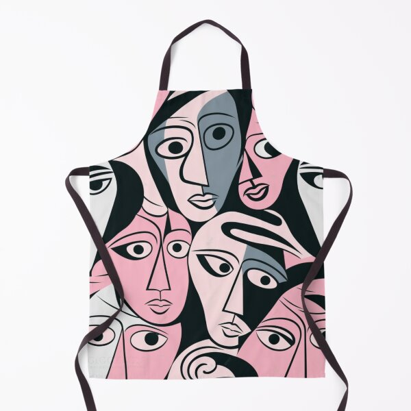 Item preview, Faces in pink and black as a pattern. designed and sold by liana campbell.