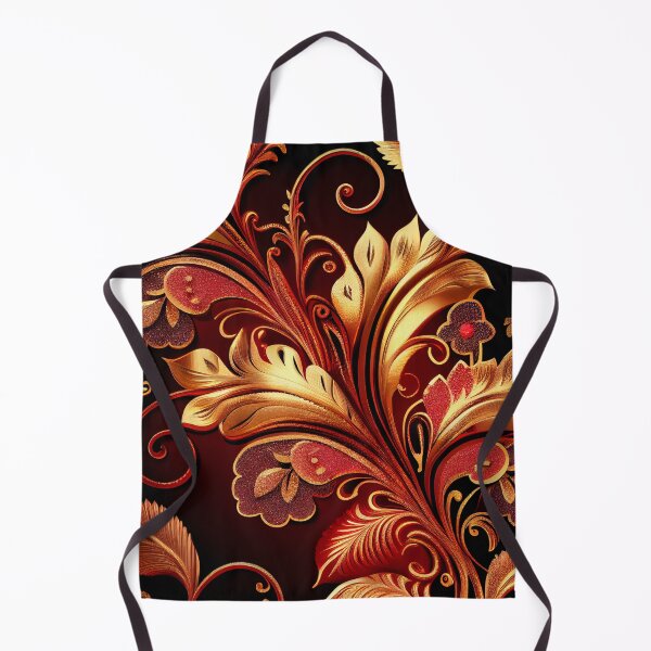 Artikelvorschau, Luxury Flowers Abstract Pattern in Gold, Red, Black entworfen und verkauft von HiArtify ❤️.