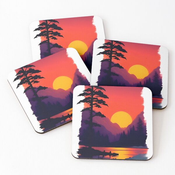 Item preview, Add a Touch of Beauty and Tranquility to Your Space with Our Wide Range of Gorgeous Minimalist Landscape Sunrise View and Trees Prints designed and sold by supeart.