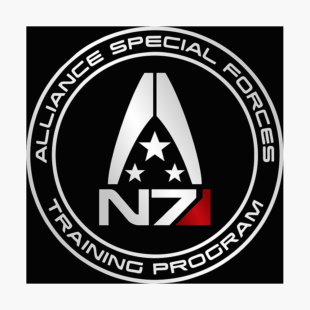 Mass Effect N7 - Logo Poster for Sale by Sebhaxer | Redbubble