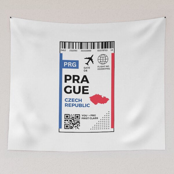 Item preview,  Prague Flight Ticket Boarding Pass Travel designed and sold by Supra Designs.