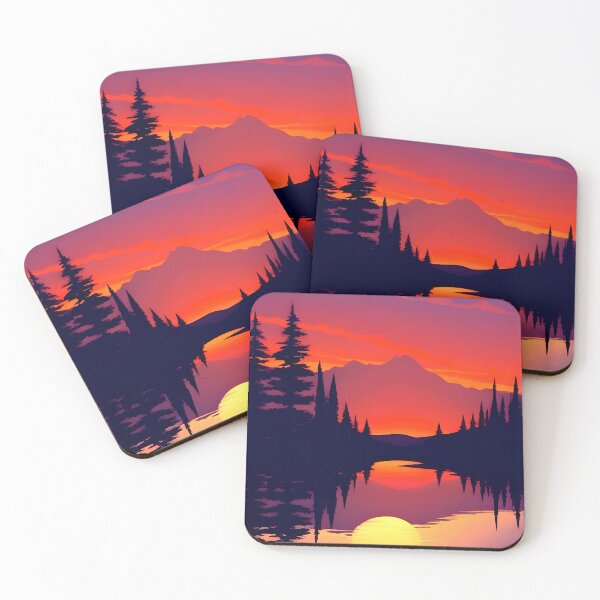 Item preview, Find the Perfect Minimalist Landscape and Lake Sunrise Print for Your Personal Style and Taste designed and sold by supeart.