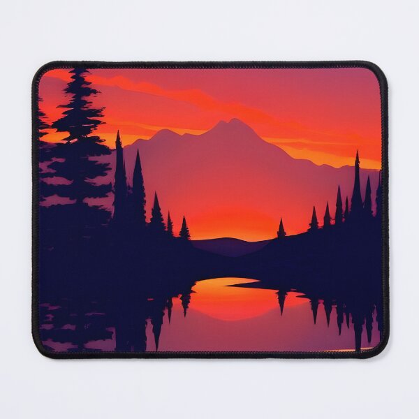 Item preview, Find the Perfect Minimalist Landscape and Lake Sunrise Print for Your Personal Style and Taste designed and sold by supeart.