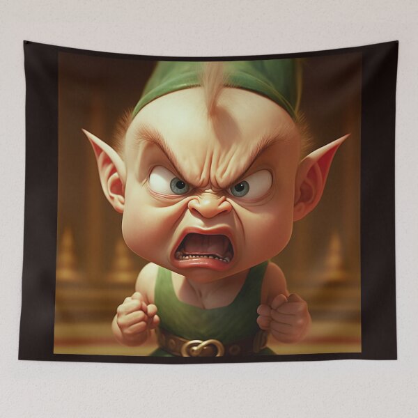 Item preview, Angry Little Christmas Elf designed and sold by amazing1designs.