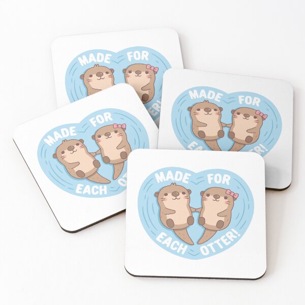 Item preview, Cute Otters Made For Each Otter Funny Love Pun designed and sold by rustydoodle.