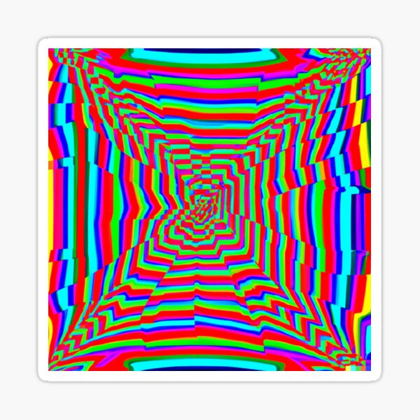 Psychedelic Hypnotic Visual Illusion #Psychedelic #Hypnotic #Visual #Illusion Sticker