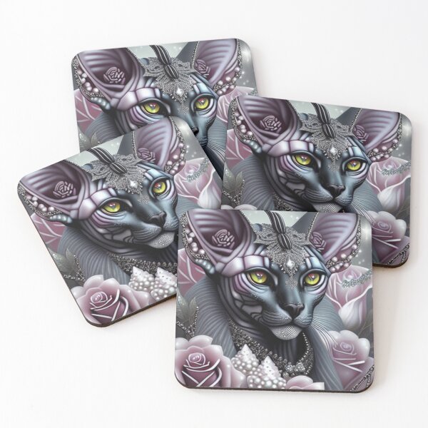Item preview, Fantasy Sphynx Cat Dazzles in Pearls designed and sold by Nocturne Paws.