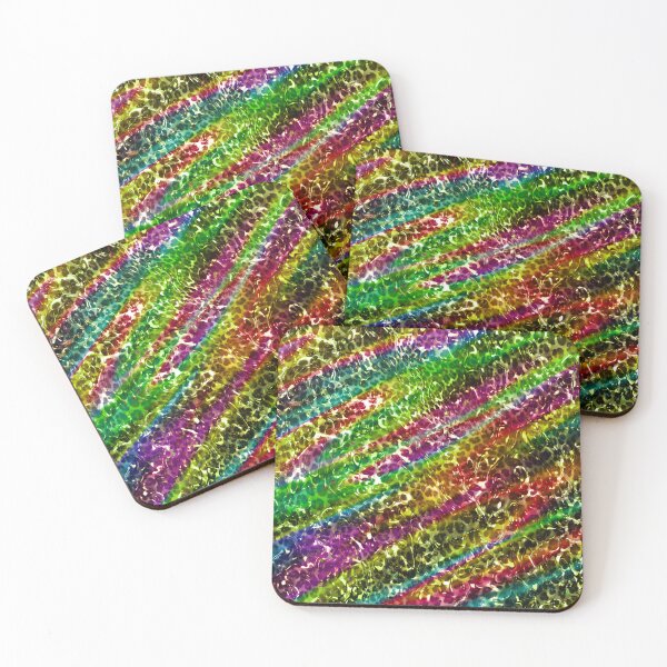Item preview, Rainbow colors glossy leopard print design,Animal skin background designed and sold by oyonni design.