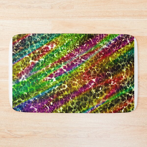 Item preview, Rainbow colors glossy leopard print design,Animal skin background designed and sold by oyonni design.
