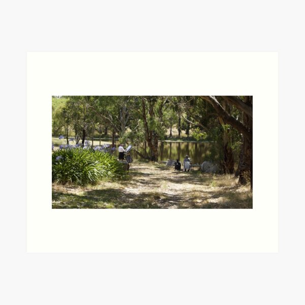 Item preview, Painting Down by the Dam by Adelaide artist Avril Thomas at Magpie Springs designed and sold by MagpieSprings.