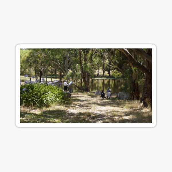Item preview, Painting Down by the Dam by Adelaide artist Avril Thomas at Magpie Springs designed and sold by MagpieSprings.