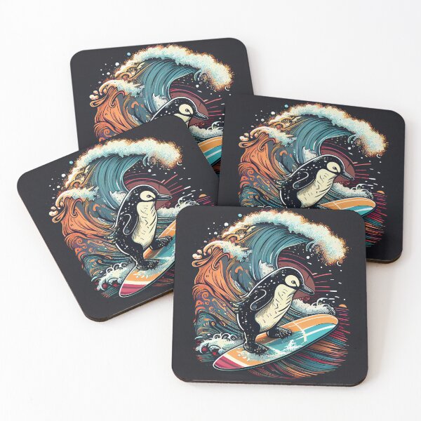 Item preview, pingüino surfista designed and sold by Breakthroughlimits ..