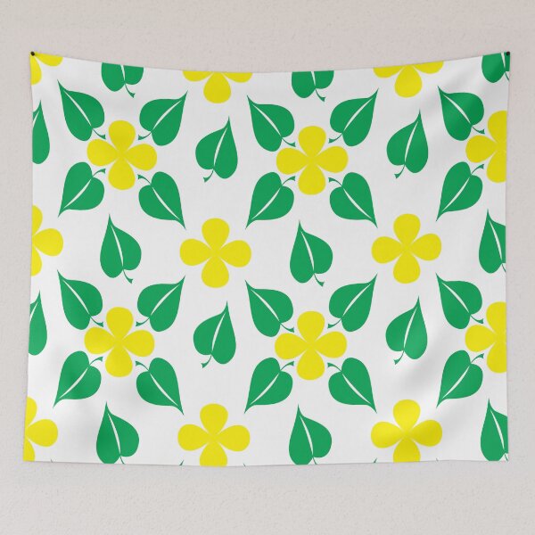 Item preview, flowers yellow green leaves seamless designed and sold by WSShopArt21.